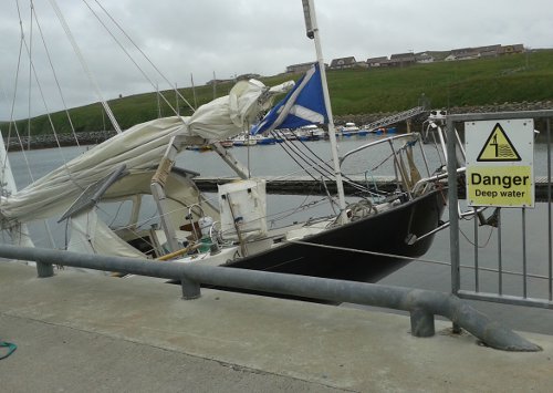 delting boat club brae shetland ramp